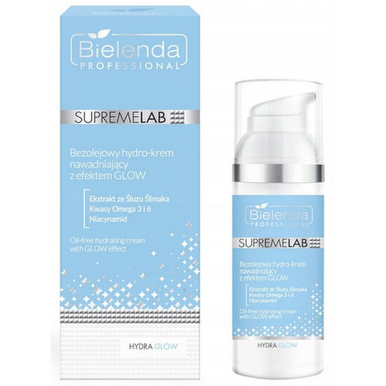 BIELENDA PROFESSIONAL SUPREMELAB HYDRA GLOW BEZOLEJOWY HYDRO-KREM NAWADNIAJĄCY Z EFEKTEM GLOW 50ML