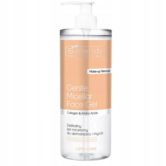 BIELENDA PROFESSIONAL LIPID CARE DELIKATNY MICELARNY ŻEL DO DEMAKIJAŻU I MYCIA 500ML