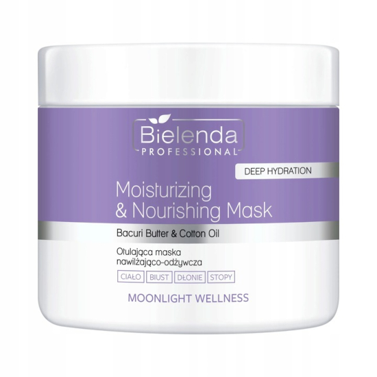 BIELENDA PROFESSIONAL MOONLIGHT WELLNESS OTULAJĄCA MASKA DO CIAŁA NAWILŻAJĄCO-ODŻYWCZA 600G