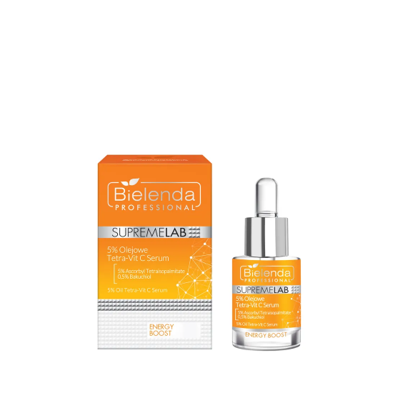 BIELENDA PROFESSIONAL SUPREMELAB ENERGY BOOST - 5% OLEJOWE TETRA-VIT C SERUM 15 ML