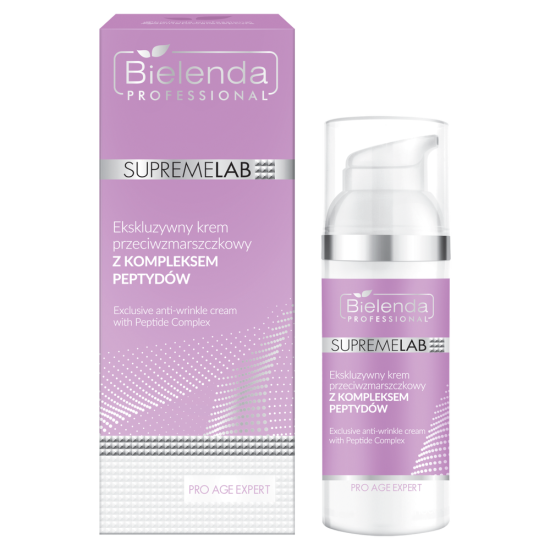 BIELENDA PROFESSIONAL SUPREMELAB PRO AGE EXPERT EKSKLUZYWNY KREM PRZECIWZMARSZCZKOWY Z KOMPLEKSEM PEPTYDÓW 50ML