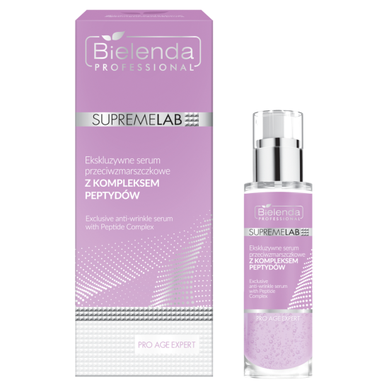 BIELENDA PROFESSIONAL SUPREMELAB PRO AGE EXPERT EKSKLUZYWNE SERUM PRZECIWZMARSZCZKOWE Z KOMPLEKSEM PEPTYDÓW 30G