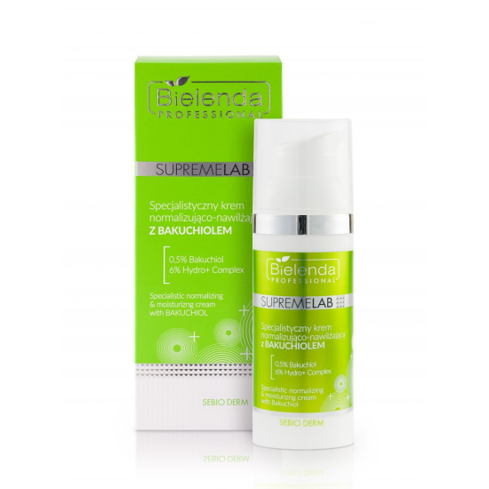BIELENDA PROFESSIONAL SUPREMELAB SEBIO DERM - SPECJALISTYCZNY KREM NORMALIZUJĄCO-NAWILŻAJĄCY Z BAKUCHIOLEM 50ML