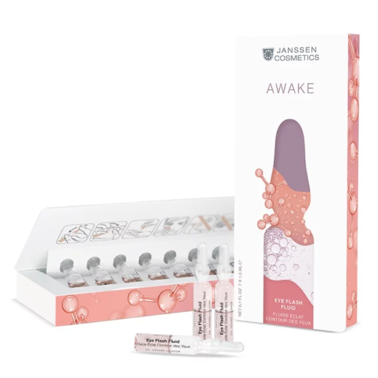 JANSSEN COSMETICS AWAKE EYE FLASH FLUID REWITALIZUJĄCE AMPUŁKI NA OKOLICĘ OCZU 7×1,5ML