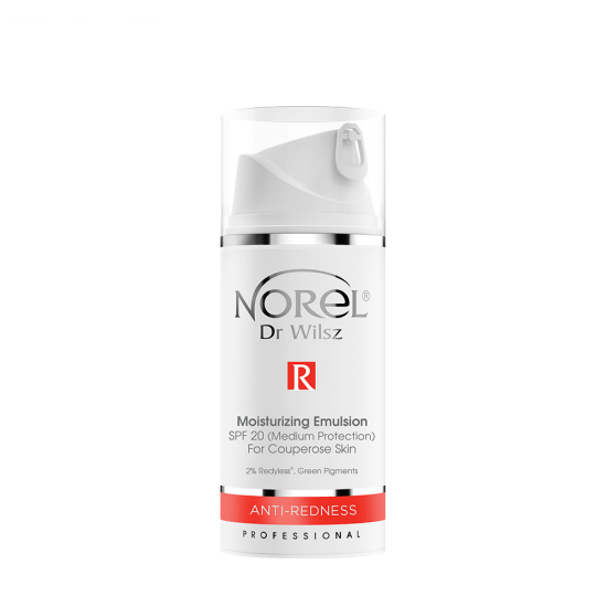 NOREL ANTI-REDNESS NAWILŻAJĄCA EMULSJA KREM DLA CERY NACZYNKOWEJ I Z TRĄDZIKEM RÓŻOWATYM SPF 20  100ML PK191